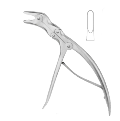 Pince gouge double articulation post-crânienne