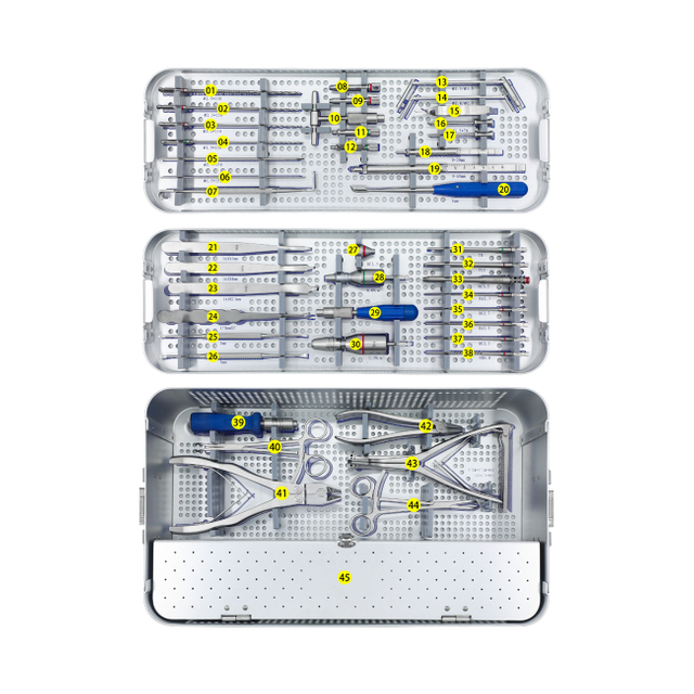 Ensemble d'instruments de plaque de verrouillage de la cheville
