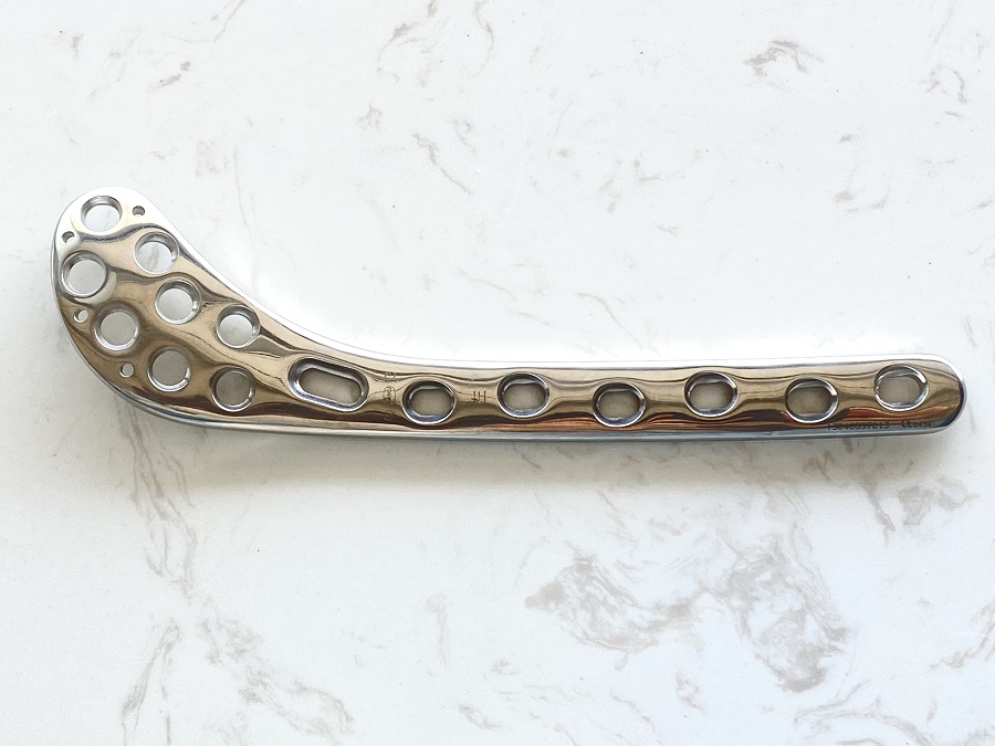 Plaque m&eacute;diale f&eacute;morale distale