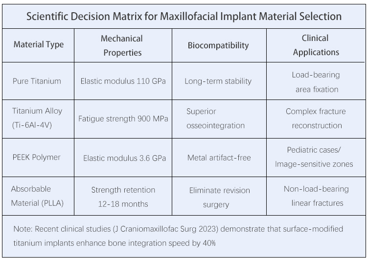 植入物材料的科学决策