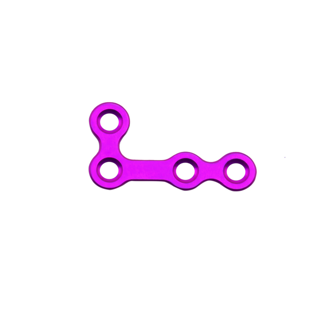 Plaque maxillo-faciale à plaque en L à 90 ° de 2,0 MM