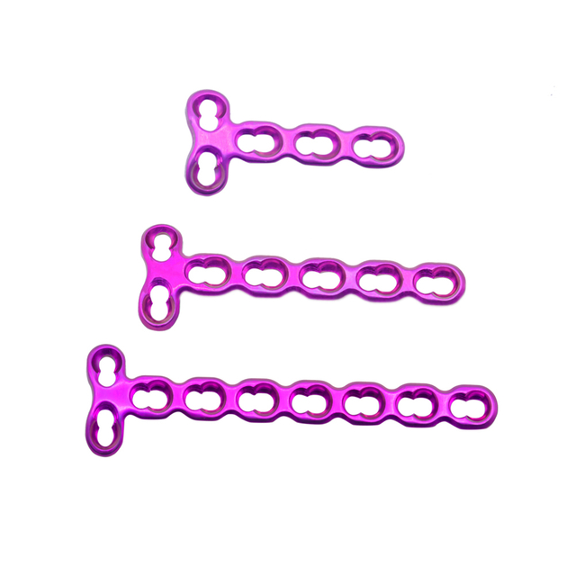 Plaque de verrouillage de reconstruction Mini T de 2,0 mm