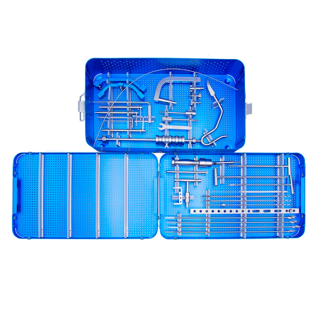 Ensemble d'instruments pour clou intramédullaire tibial 