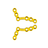 Plaque maxillo-faciale anatomique 1,5 mm en L 6 trous