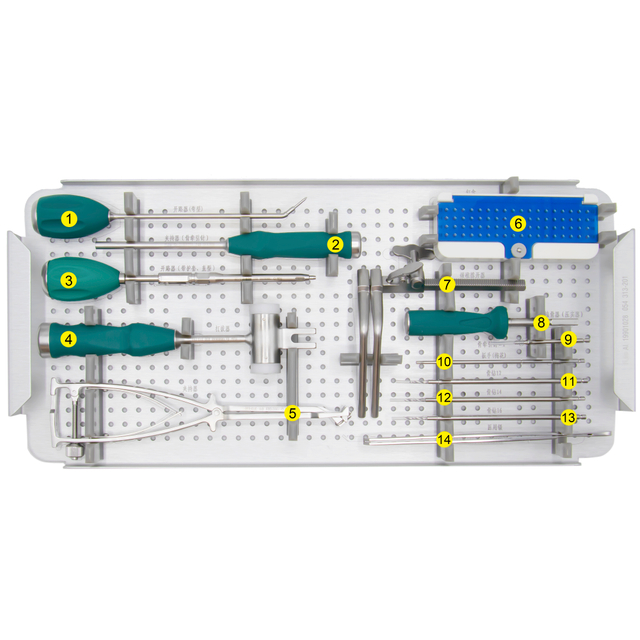 Cage cervicale Peek avec jeu d'instruments à vis de verrouillage