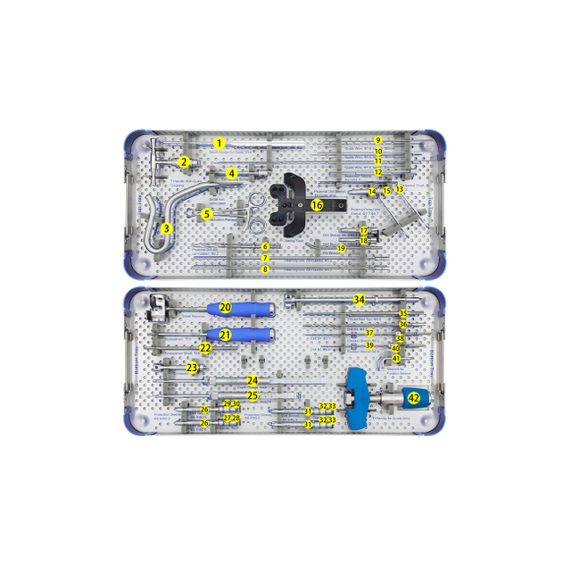 Ensemble d'instruments à ongles intramédullaires fibulaires experts