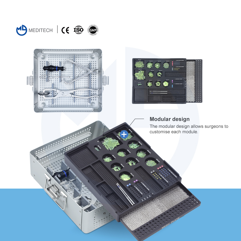 Ensemble d'instruments pour plaques maxillo-faciales